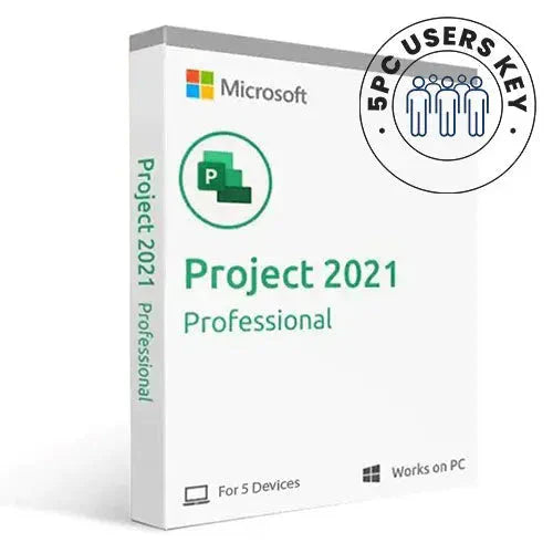 Microsoft Project 2021 Professional 5PC Devices Product License Key